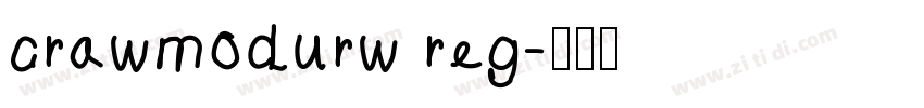 crawmodurw reg字体转换